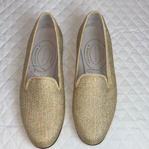 Stubbs & Wootton Private Stock Limited Edition Metallic Gold Loafer Size 7